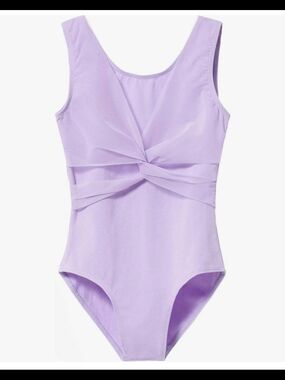 Lilac Twist-Front Leotard Girls 6